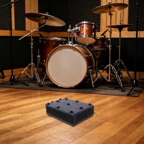 SHINEOFI Audio Isolation Pads for Studio Monitor Setups and Turntables, Vibration Absorbing Mat with Felt and Sponge Material, Soundproof Speaker Vibration Dampeners, 15x20x6cm Thickened