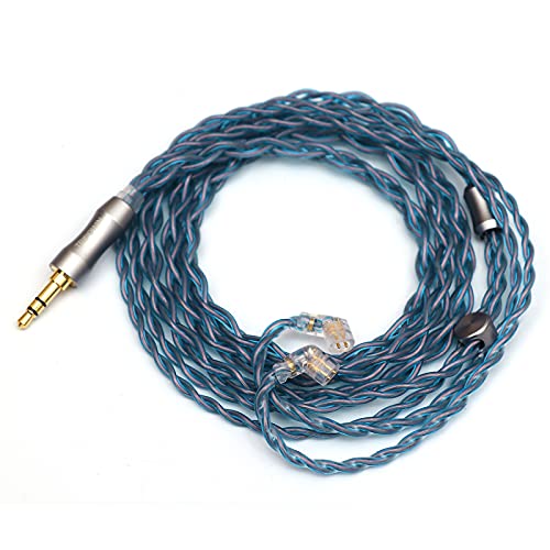 Linsoul Tripowin Altea Upgraded 6N OCC Litz 4 Cores HiFi Earphone Cable | 26 AWG High-Purity Monocrystalline Copper Wires for in Ear Earphone, 3.5mm, Recessed 2pin - size: Recessed 2pin, style: 3.5mm
