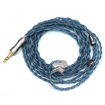 Linsoul Tripowin Altea Upgraded 6N OCC Litz 4 Cores HiFi Earphone Cable | 26 AWG High-Purity Monocrystalline Copper Wires for in Ear Earphone, 3.5mm, Recessed 2pin - size: Recessed 2pin, style: 3.5mm