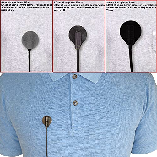 Lavalier Microphone for Hiding Lavalier Musical Mic and Reduce Wind Noise, Pack of 80 Stickies and 80 Fabric Discs