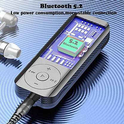 Bluetooth 5.2 Adaptor for Wireless Headphones, 60H Battery Life Bluetooth Receiver with LED Digital Display & Noise Cancelling Mic, Wireless Audio Receiver for Speakers, Car/Home Stereo - color: Receiver