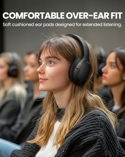 Avantree Aria Aura – Auracast & Bluetooth Headphones for TV & Public | 4 EQ with Clear Voice for Seniors, 35H Battery, Over-Ear Comfort, Ideal for Home, Churches & Museums - style: without Charging Stand
