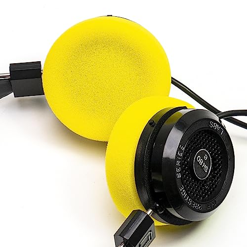 Ear Pad Foam Cushions Compatible with Sennheiser HD414 Grado SR60 SR60i SR80 SR80i SR80e SR125 SR225 SR325 SR SRI RS Series PS1000 GS1000 Headphone (Yellow)