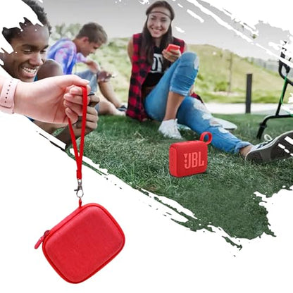 XANAD Hard Case Compatible with JBL Go 4 / GO 5 / Go 3 Ultra Speaker, Red - color: Red