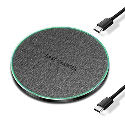 20W Fast Wireless Charger Pad,USB-C Wireless Phone Charging Station | Metal Frame Design,[20W SUPER Fast Charging] Wide Compatible with iPhone 17-11/Airpods,Samsung Galaxy/Buds,LG/Pixel -Gray - color: Gray