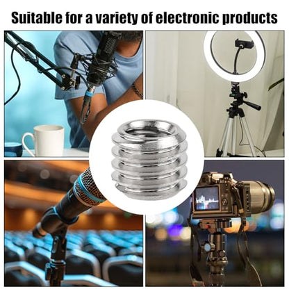 10pcs 1/4 Inch to 3/8 Inch Screw Adapter Tripod, Microphone Stand Adapter Tripod Thread Adapter Mic Stand Adapter Camera Mount Adapter Screw Converter for Camera Equipment