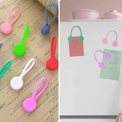 Magnetic Silicone Cable Organizer for Earphones and Data Cables, Cord Management Clip for USB and Headphones
