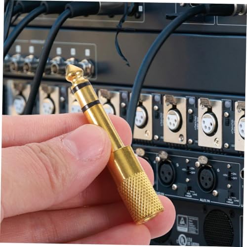 4pcs Gold Plated Audio Adapter 6.5mm Male to 3.5mm Female Headphone Jack Converter for Microphone and Guitar Stereo Adapter for Headphones and Audio Devices