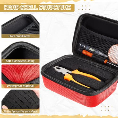Relaxweex Hard Case with Foam, 13.5 X 9.8 X 5.5 Inch, Red | EVA Waterproof Shockproof Case, Customizable Foam for Camera Electronics Instruments, Digital Products, with Knife - color: Red, size: 13.5 x 9.8 x 5.5 inch