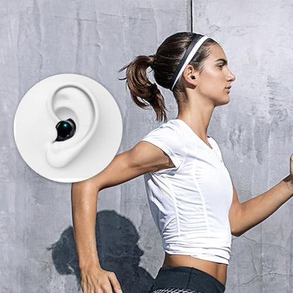 IHAO Luxury Sport Earbuds Headphone with HD Mic TWS in-Ear Headset Deep Bass HiFi Sound Multi Ture Active Noise Cancelling Mode Ergonomic Fit Painless Firm Wear Earphone-Earbuds with Hook T9 - color: Polish Black Dual Earbuds with hook T9