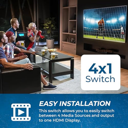 OREI 4x1 Multiviewer Switch - 4K@30hz, Audio Extract, RS-232, IR, PIP, EDID | HDMI Multiviewer, HDMI Switcher 4 in 1 Out – 10.2Gbps, 7 Display Modes, Auto Switching, Seamless Switching, HDCP 1.4 - style: 4x1 Multiviewer - 4K@30Hz with VGA