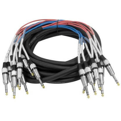 Seismic Audio - SASRT-8x25-8 Channel 1/4" TRS Snake Cable -25 Feet Long -Serviceable Ends -Pro Audio Effects Snake for Live Live, Recording, Studios and Gigs -Patch, Amp, Mixer, Audio Interface 25' - size: 25 Foot - 8 Channel