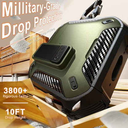 for AirPods 4 Case with Lock Magnetic Lid MagSafe, Military Green | Compatible with Apple AirPods 4th Generation Protective Case with Cleaner Kit & Carabiner, Powerful Drop Protection - color: FK-Military Green, size: Airpods 4th Generation