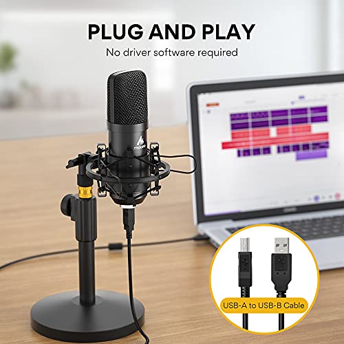 MAONO A04T USB Condenser Microphone Kit, 192kHz/24bit for PC Podcasting