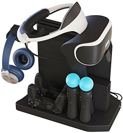 Skywin VR Charging Stand for Gamers, PSVR Charging Station to Showcase, Display, and Charge Your PS4 & Controller – Ideal Holiday Present & Birthday Gift