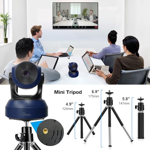 Gsou Wireless Webcam for PC/Wireless Streaming Camera, 1080P HD Webcams/USB Plug and Play Webcam for Zoom Meeting,Skype,OBS(with Mini Tripod Stand), Adjustable Computer Camera for Mac/Laptop/MacBook - color: Wireless webcam+Mini Tripod