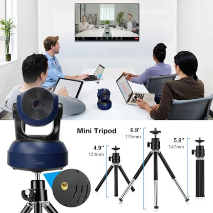 Gsou Wireless Webcam for PC/Wireless Streaming Camera, 1080P HD Webcams/USB Plug and Play Webcam for Zoom Meeting,Skype,OBS(with Mini Tripod Stand), Adjustable Computer Camera for Mac/Laptop/MacBook - color: Wireless webcam+Mini Tripod