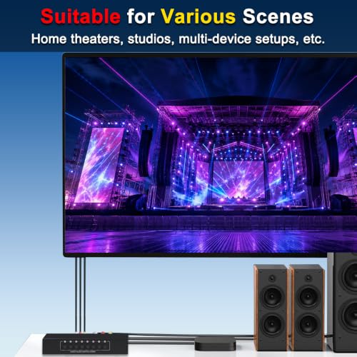 RCA AV Switch 8 in 1 Out Composite Video L/R Audio Switcher