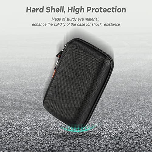 Shockproof Hard Shell Carrying Case, Large Capacity Storage Pouch Bag - color: Z Black and Deep Purple