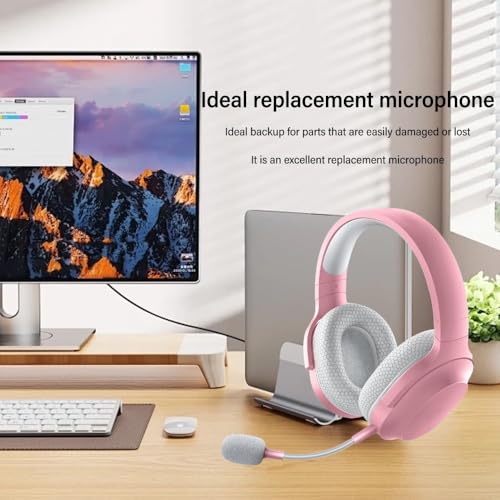 3.5mm Detachable Microphone Flexible Replacement Professional Boom Microphone for Barracuda X Gaming Headset(Pink) - color: Pink