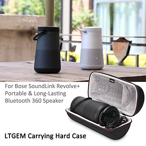 LTGEM Travel Case for Bose SoundLink Revolve+ Series II Speaker | Fits Charging Cradle, Fits AC Adaptor and USB Cable - color: Gray