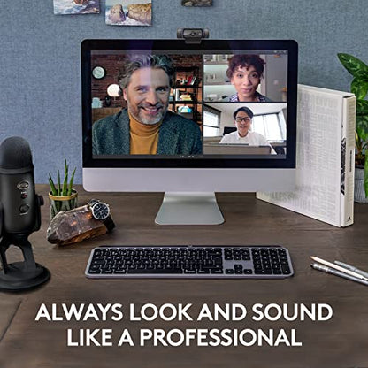 Logitech C920x HD Pro Webcam, Full HD 1080p/30fps - Black w/Blue Yeti USB Microphone - Blackout - size: 1 Pack, style: 1080P/30 fps, 720p/30fps
