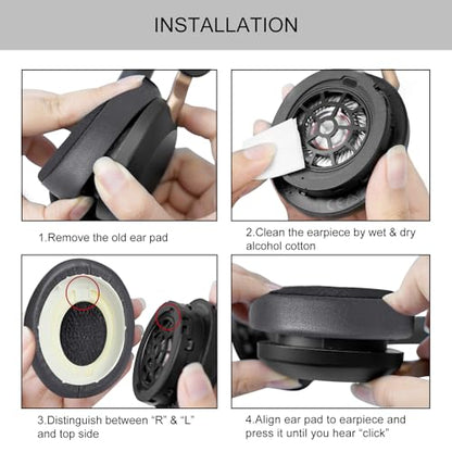 Ear Pads Replacement for Jabra Elite 45h Evolve2 65 40 Cooling Gel Cushions | for Evolve2 65 40 MS UC USB Wireless On-Ear Headphones with Thick Foam (Black) - color: Black Cooling