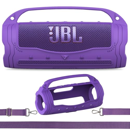 Silicone Cover Case for JBL Flip 7 Portable Bluetooth Speaker - color: Purple