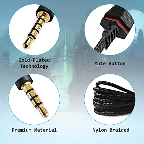 2M Inline Mute(Slide) Nylon Braided Cord for Astro A40 Headsets | Inline Mute Function(Slide Button)Audio Cable, 2 Meter Long , Nylon Braided, Compatible with Astro A10 A40 Headsets - size: 2M, style: Mute Function-Nylon