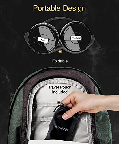 Kinivo BTH240 PRO Bluetooth Wireless Headphones (On-Ear, HiFi Stereo Music, 30 Hours Playtime, Built-in Mic, Foldable Headset, Hands-Free Calling) - size: BTH240-PRO