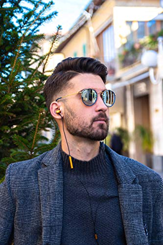 LUDOS Clamor Wired Earbuds in-Ear Headphones, 5 Years Warranty, Earphones with Microphone, Noise Isolating Ear Buds, Memory Foam for iPhone, Samsung, School Students, Kids, Women, Small Ears - Gold - color: Gold, style: 3.5 mm