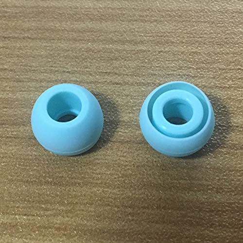 Replacement Silicone Earbuds Ear Tips Eargels Buds Set Compatible with Beats Powerbeats 3 Powerbeats 2 Wireless in-Ear Earphones (4 Pairs/Aqua Blue) - color: Aqua Blue