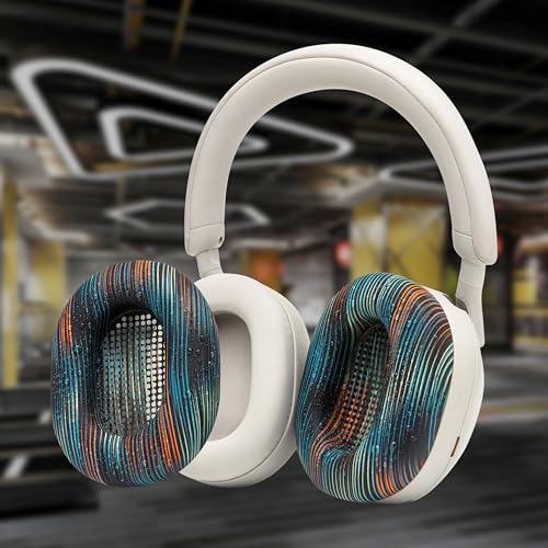 WC SweatZ XM5 - Patented Earpad Sweat Covers for Sony WH1000XM5 by Wicked Cushions | Full 360 Earpad Protection | Sweatproof & Easily Washable | The Simulation - color: The Simulation