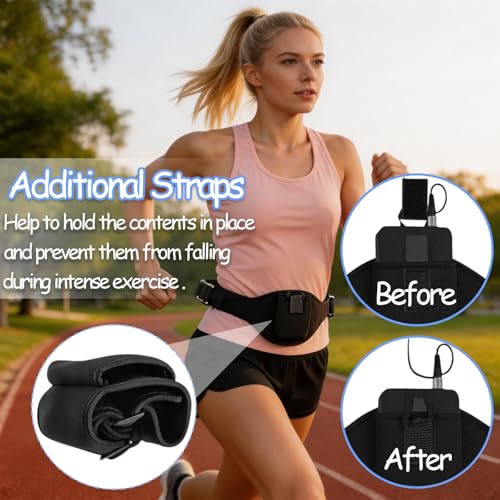 12 Pack Mic Belt Wireless for Fitness, with Anti Dropping Strap, Black | Sweat Absorbent Belt Waistband Bag, for Theatre Fitness Instructor Vertical Speaker