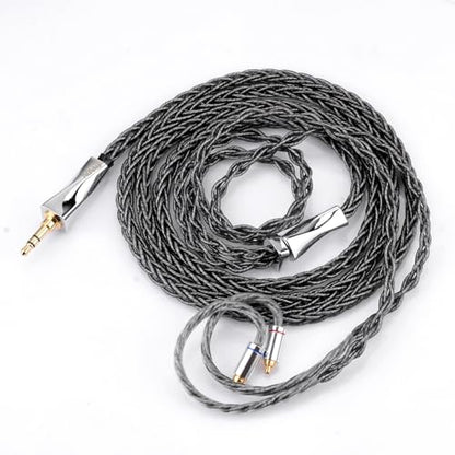 FAAEAL Earphone Cable with MMCX Connector,8 Strands OCC and OFC Silver Plated Litz HiFi Upgrade Wire,Headphone Replacement Line for IE900 SE425 SE535 SE846 XBA-A3/A2/H2/H3 300AP SE215 SE315 (3.5mm)