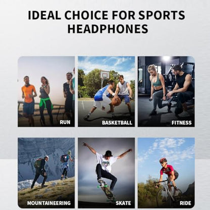 AYI True Bone Conduction Bluetooth Headphones Open Ear Headset Painless Wear Stereo Earphone 11H Playtime Lightweight Stable & Comfortable Sports Headphone for Driving Bicycling Running Skiing-White - color: B8 White