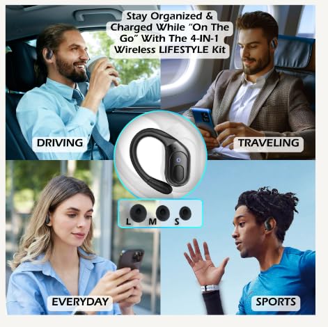 Groove Wireless Bluetooth Earbuds with Charging Case | Wireless Sports Earbuds | Running Ear Phones | Black Electronics - color: Black