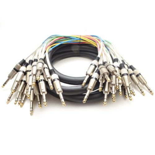 16 Channel 1/4" TRS Snake Cable - 10 Feet Long - Serviceable Ends - Pro Audio Effects Snake for Live Live, Recording, Studios, and Gigs - Patch, Amp, Mixer, Audio Interface 10' - size: 10 Foot - 16 Channel