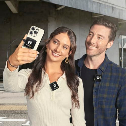 RØDE Wireless ME Dual Set Ultra-Compact Wireless Microphone System with Built-in Microphones, GainAssist Technology and 100m Range for Filmmaking, Interviews and Content Creation (Black) - style: WIME Dual