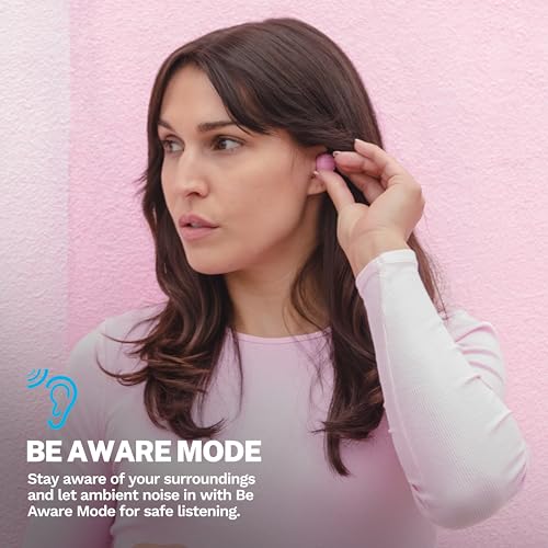 JLab Go Air Pop+, True Wireless Earbuds, Bluetooth Earbuds with Microphone, Dual Connect, EQ3 Sound, Pink - color: Pink, style: Pop+
