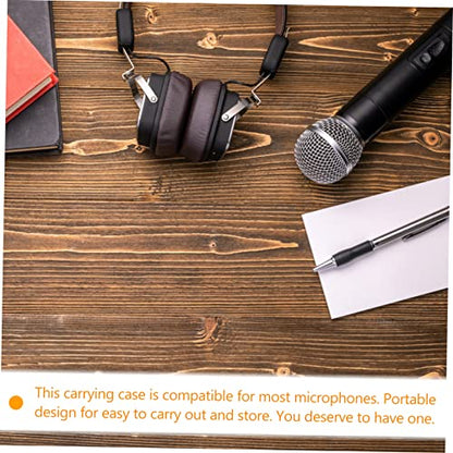 Mikinona Portable Microphone Handbag Drop Resistant Storage Pouch Small Large Capacity Durable Organizer for Mic Charger and Digital Devices