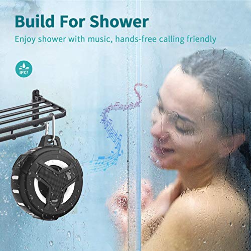 EBODA Bluetooth Shower Speaker, IPX7 Waterproof Portable Wireless Small Speakers, Floating, 24H Playtime for Home, Beach, Pool, Kayak, Hiking, Boat Accessories, Gifts for Boys, Girls