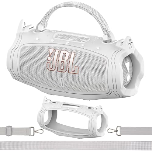 Silicone Cover Case for JBL Charge 6 Portable Bluetooth Speaker - color: White