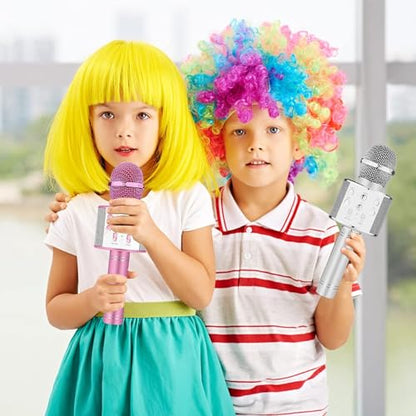 Niskite Kids Karaoke Microphone for Singing: Bluetooth Karaoke Microphone Wireless - Perfect Christmas Birthday Gifts for 2 3 4 5 6 7 8 Year Old Girls Toys