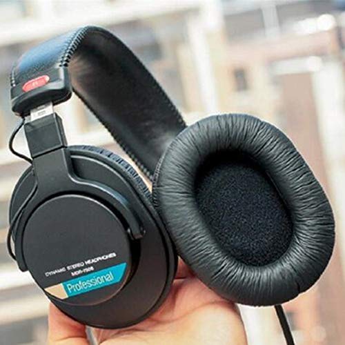 Replacement Headphone Earpads Ear Pads Cushions Compatible with Sony MDR-7506,MDR-7806,MDR-V6,MDR-CD900ST Headset (Black) - color: Black