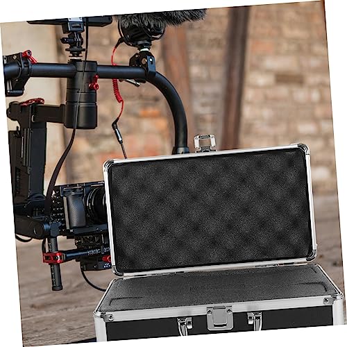 Black Microphone Carrying Case with Rigid Padding Interior