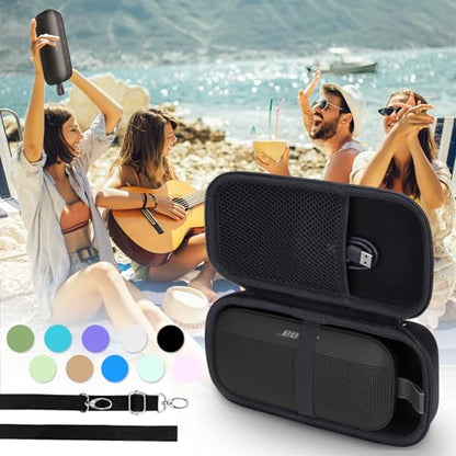 Lebakort Hard Case Compatible with Bose SoundLink Flex 2nd Gen/Bose SoundLink Flex Portable Speaker, Black Case - color: Black Case