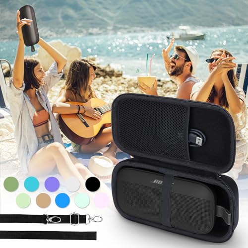 Lebakort Hard Case Compatible with Bose SoundLink Flex 2nd Gen/Bose SoundLink Flex Portable Speaker, Off White Case - color: Off White Case
