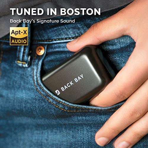 Back Bay Audio Sweatproof Wireless Bluetooth Earbuds,130 Hour Battery Life | Wireless Earbdus for iPhone, Android, Mini Charging Case, TWS Headphones with Microphone, Gift for Runners