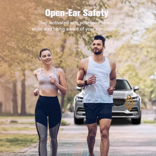Xmenha Over The Ear Earbuds Open Ear Headphones Over The Ear Headphones | Over Ear Earbuds Air Bone Conduction Earbuds Earphones Air Bone Conducting Conduction Headphones Bluetooth - color: Nude, style: Normal